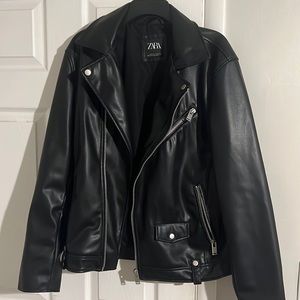 Zara faux leather jacket